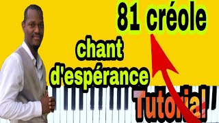 koman  jwe  81 creole chant d'espérance   jezi ou ki renmen  mwen  sou  piano  (Tutorial )