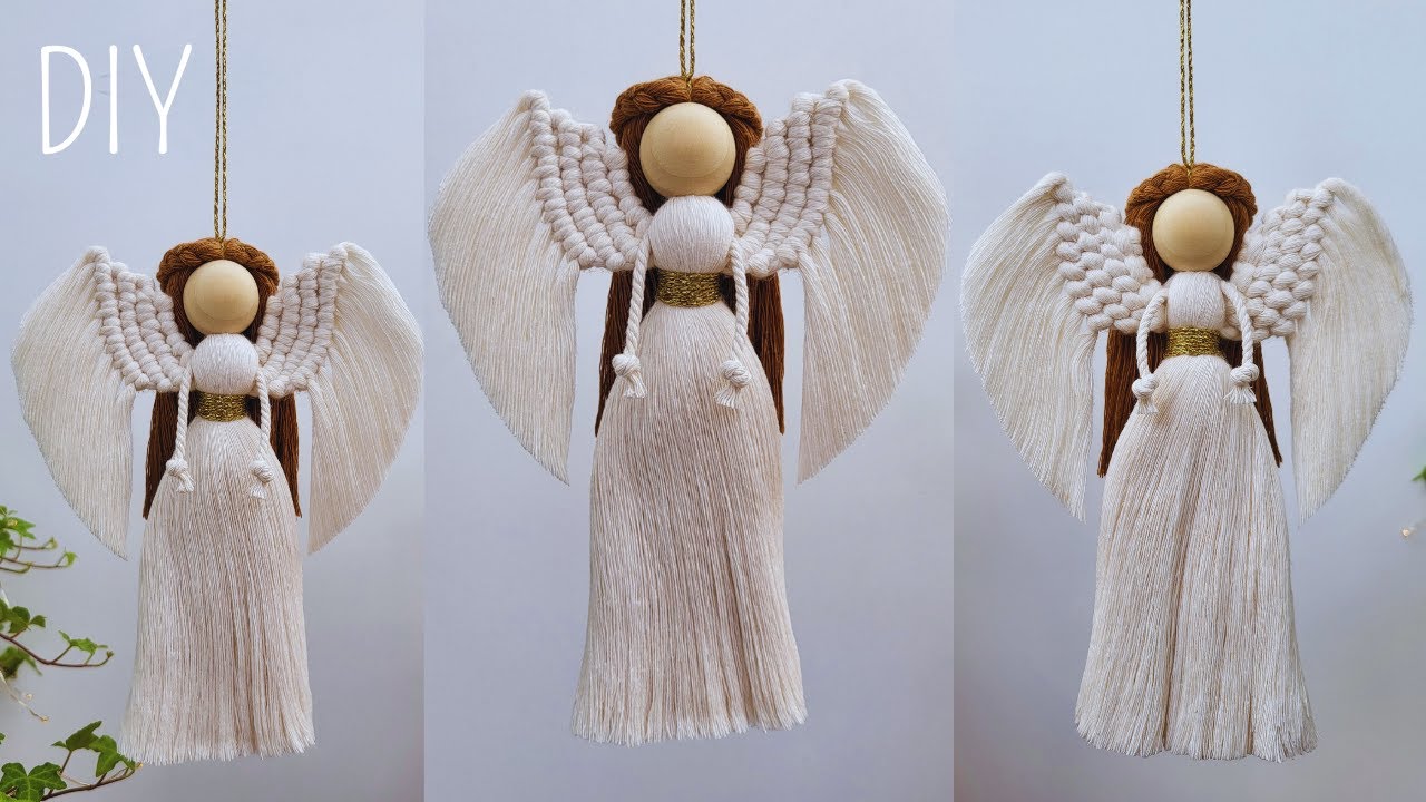 рџ јdiy Angel De Macrame Paso A Paso Diy Macrame Angel Step By Step