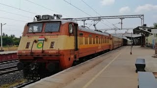 ERODE WAP1 with workmen special train Thiruvarur - Villupuram arrival and departure panruti