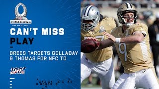 Drew Brees Targets Golladay & Thomas for NFC's 1st TD | NFL 2020 Pro Bowl