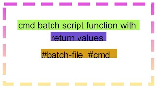 cmd batch script function with return values
