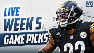 LIVE: NFL WEEK 5 GAME PICKS + FREE BETS  | PREDICTIONS, PROPS, AND PLAYS (BettingPros)