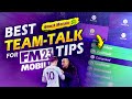 How to Use TEAM TALK CORRECTLY In FM23 Mobile