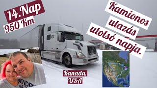 🇺🇸🇨🇦Kamionos utazás utolsó napja télen.Amerika legnagyobb falfestménye.Kanadai határCAD&USA ep14