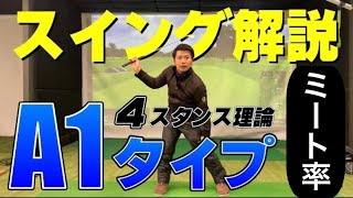 【ゴルフレッスン】4スタンス理論A1(左2軸) ミート率up