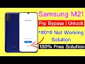 Samsung M21 Frp Bypass *#0*# Not Working Solution | Samsung m21 remove google lock |