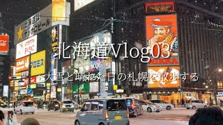 北海道Vlog03｜大雪と晴れた日の札幌を散歩する