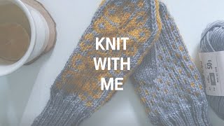 KNIT WITH ME│장갑 뜨기│no talking, no BGM