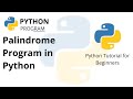 Palindrome Number in Python | Palindrome Checker Project in Python | Palindrome Program in Python