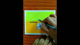 happy Krishna Janmashtami | soft pastel coloful drawing | color marker #shorts #janmashtami #krishna