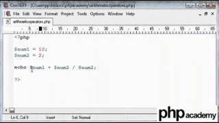 Arithmetic Operators in Computer Programming (example PHP) Tutorial [English]