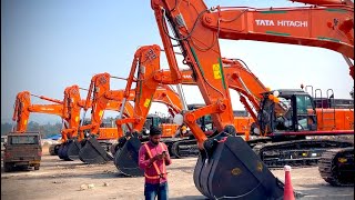 Delivered a NEW 5 heavy Excavator By TATA HITACHI ZAXIS490H || Key take over ceremony || #excavator