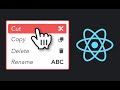 How To Build A Context Menu In React | React JS Tutorial For Beginners