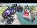 Monster Trucks Attack - crushing cars, crashes, stunts, jumps, racing, fails - BeamNG Drive Game