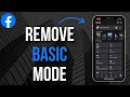 How to Remove Basic Mode In Facebook  (2024) - Remove buy data option on Facebook