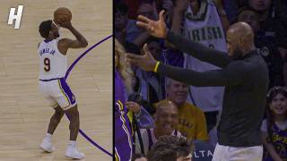 Lebron Hyped After Bronny Hits A Three