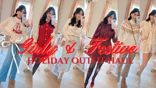 GIRLY & FESTIVE HOLIDAY OUTFIT HAUL | EARLY BLACK FRIDAY CYBER MONDAY SALES