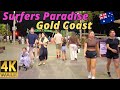 4k Walk Surfers Paradise Gold Coast 🌴  Australian Nightlife Fun