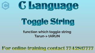 c function to convert string into the toggle case