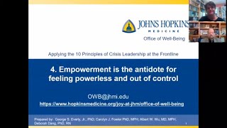 Applying the 10 Principles of Crisis Leadership at the Frontline: 4- Empowerment