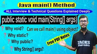 Why public static void main(String[] args)? | Java Interview Question Explained in Depth