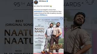 RRR song naatu naatu nominated 95th academy award