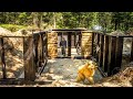 Building a DIY Basement for my OFF GRID LOG CABIN in the WILDERNESS | Aggressive Bear Visits