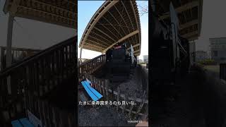 静岡県三島市の楽寿園。汽罐車とモンスターたち。