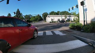 8474 MQ - Driver right hooks cyclist from wrong lane, has road rage