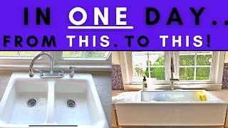 Farmhouse sink install