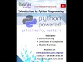 Introduction to Python Programming - Day 3: For and While Loops