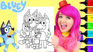 Coloring Bluey & Family | Markers