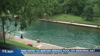 Barton Springs Pool is free on Memorial Day, no reservations needed