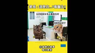 家長:這是在做什麼...?看醫生嗎? #cat#貓meme #故事#對話#真實#meme