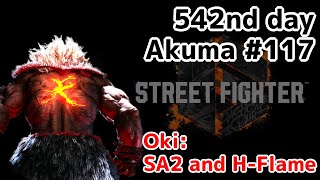 Street Fighter 6: 542nd day: Akuma #117: Ranked and Practice.