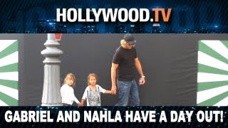 Gabriel Aubry & Nahla Enjoy The Grove! - Hollywood.TV