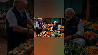 Trump andmodi selling vegetables in village virtual world