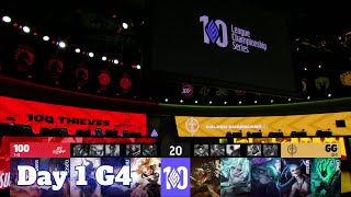 100 vs GG | Day 1 LCS 2022 Lock In Groups | 100 Thieves vs Golden Guardians full game