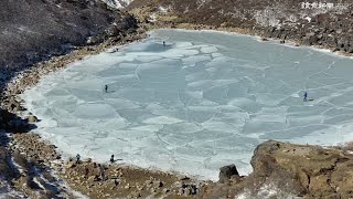 くじゅう連山冬景色、結氷した御池…大分