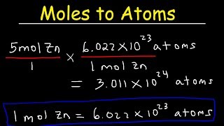 Moles To Atoms Conversion - Chemistry