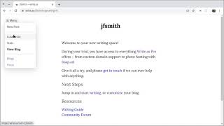 Creating an author blog on Write.as