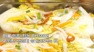 여름 입맛 잡는 아삭하고 시원한 여름 백김치 쉽게 담그는 법