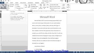 Word 2013 Tutorial The Document View Buttons Microsoft Training Lesson 1.12