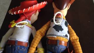 Toy Story Woody \u0026 Jessie Jesse Pull String Talking Dolls Thinkway Toys 16\