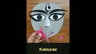 Maa Kali Face Making With Paper | Maa Kali Craft #shorts