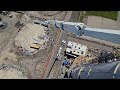 300 ft aerial lift at the power plant. installing 6 antennas on smokestacks. daily operated rentals