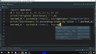 How to sort dictionary by values in Python