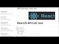 ReactJS API Call Json