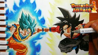 Disegno Goku Blue Vs Goku Ssj 4 Special Dragonball Heroes