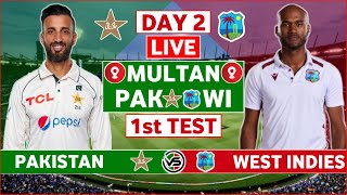 Pakistan vs West Indies 1st Test Live Scores | PAK vs WI 1st Test Day 2 Live Scores \u0026 Commentary